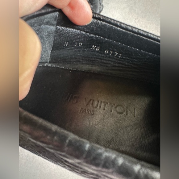 Authentic LV black Leather Loafers - Picture 6 of 7